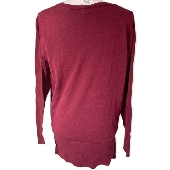 Maison Jules Ruby Wine V-Neck Sweater - Picture 4 of 4